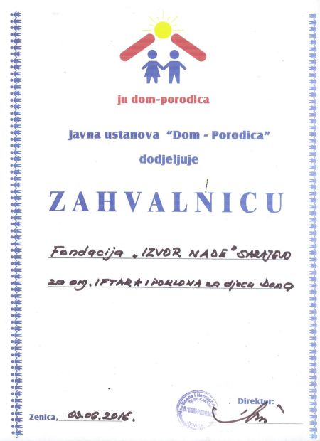 JU "DOM - PORODICA" ZENICA