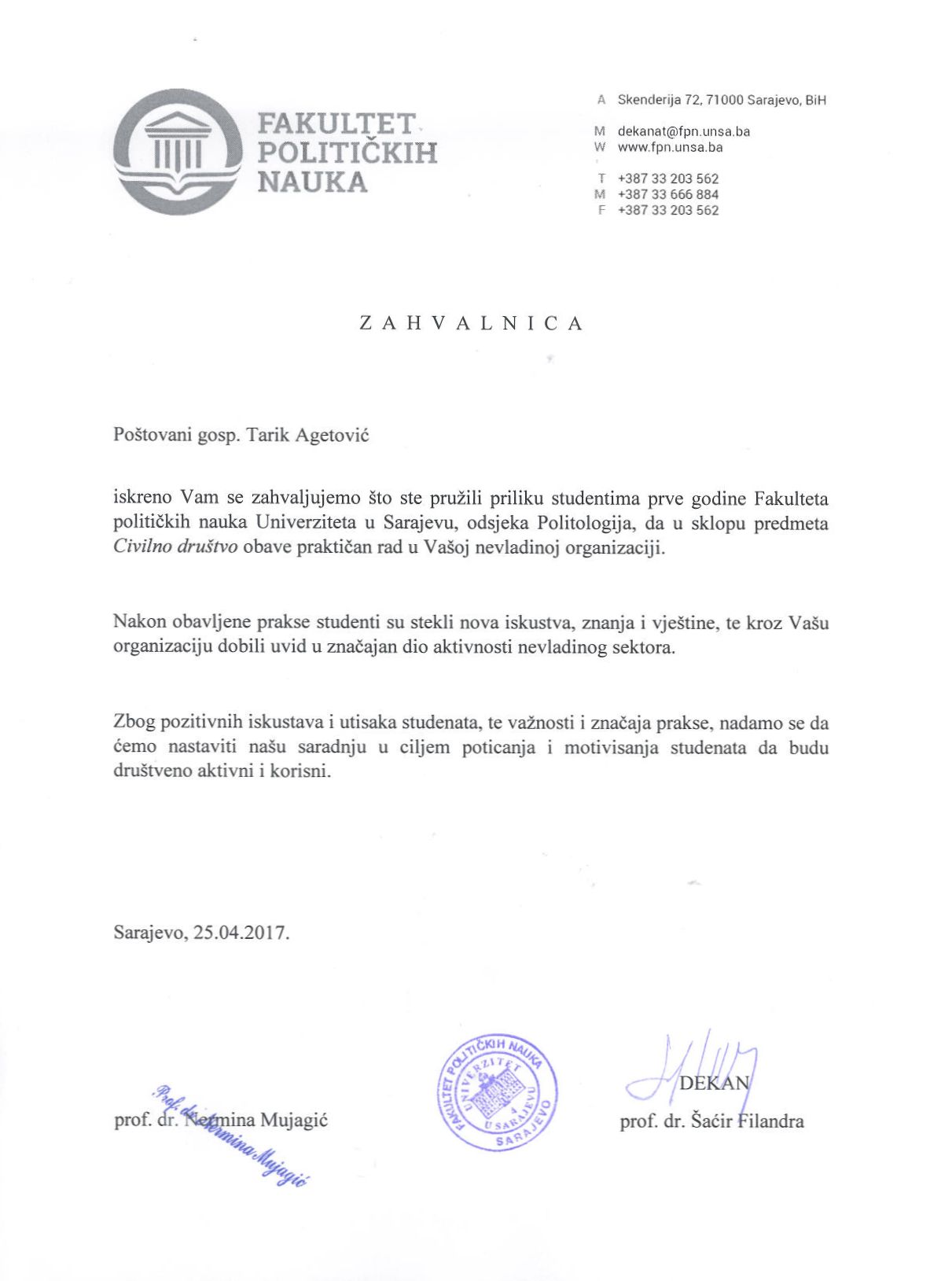 FAKULTET POLITIČKIH NAUKA