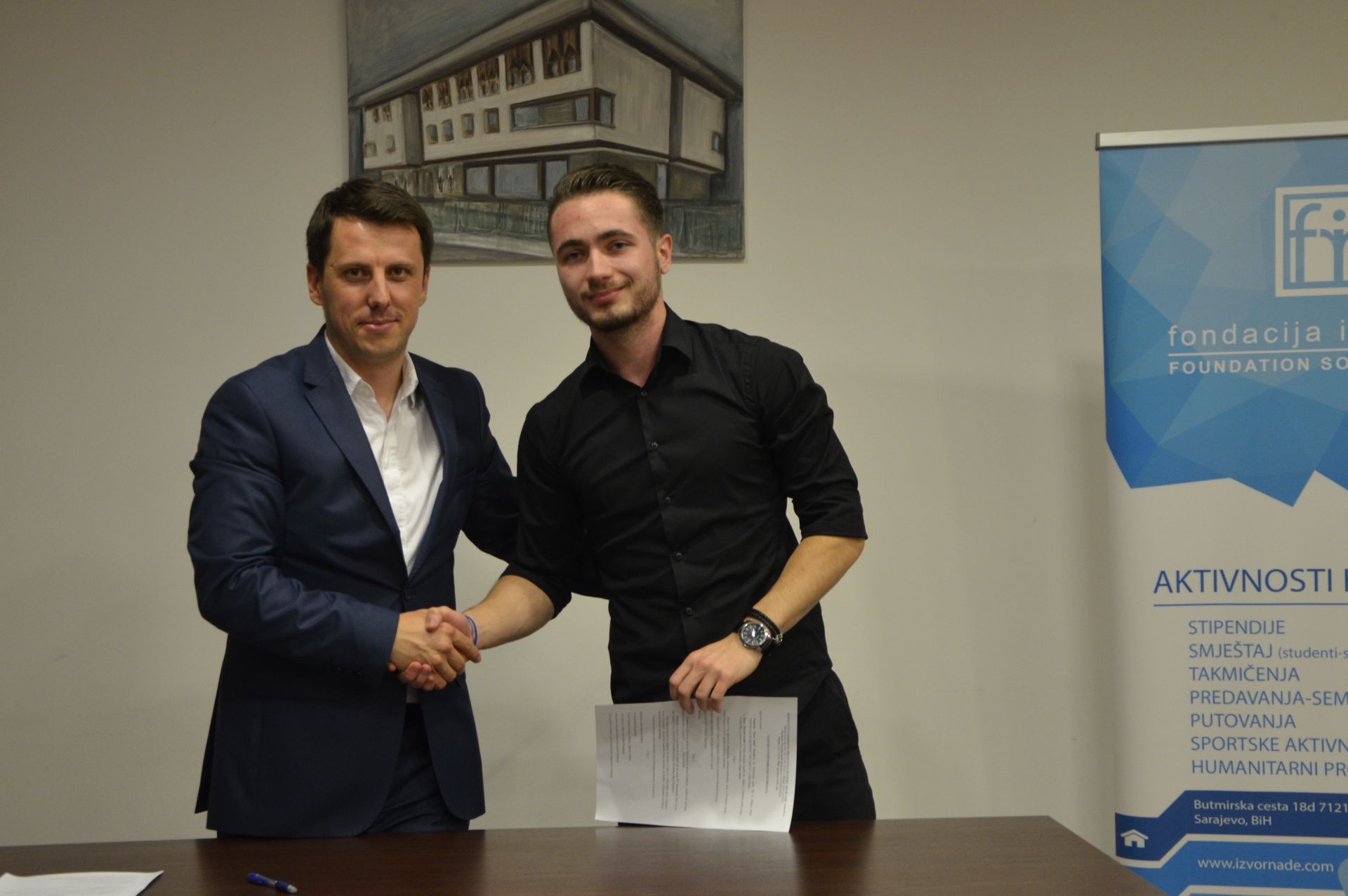 Svecano potpisivanje ugovora o stipendiranju za 2017/2018. Fondacija Izvor nade Tarik Agetovic i Haris Kudic